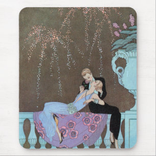 Vintage Art Deco Vuurwerk Le Feu, George Barbier Muismat