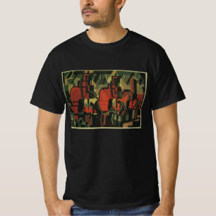 Vintage Art Deco Zakelijke Industriële Productie T-shirt