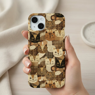 Vintage Art Gitaar Kat Liefhebber Case-Mate iPhone 15 Case