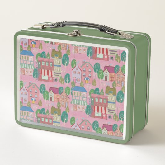 Vintage Art Lunch Box Green (Voorkant)