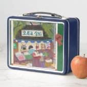 Vintage Art Lunch Box Navy (In situ)