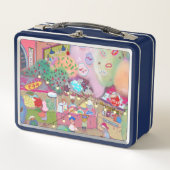 Vintage Art Lunch Box Navy (Voorkant)