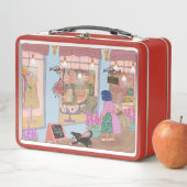 Vintage Art Lunch Box Red (In situ)