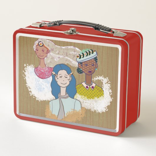 Vintage Art Lunch Box Red (Voorkant)