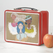 Vintage Art Lunch Box Red (In situ)