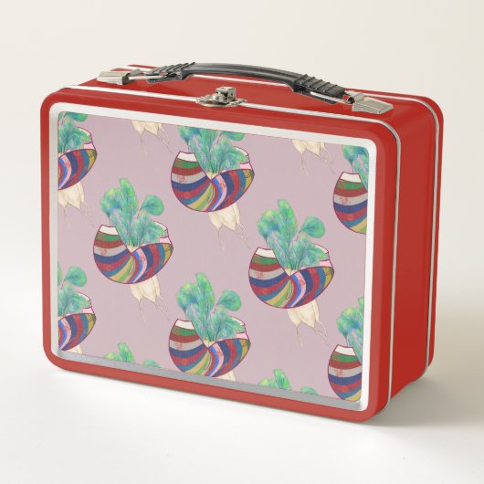 Vintage Art Lunch Box Red (Voorkant)