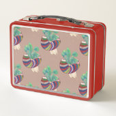 Vintage Art Lunch Box Red (Achterkant)