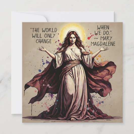 Vintage Art Mary Magdalene Quote  Kaart (Voorkant)