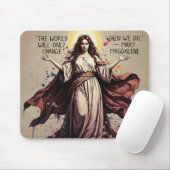 Vintage Art Mary Magdalene Quote  Muismat (Met muis)