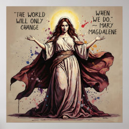 Vintage Art Mary Magdalene Quote  Poster