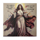 Vintage Art Mary Magdalene Quote Tegeltje (Voorkant)