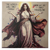 Vintage Art Mary Magdalene Quote Tegeltje (Voorkant)
