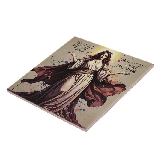 Vintage Art Mary Magdalene Quote Tegeltje (Zijkant)