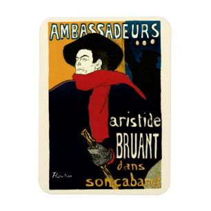 Vintage Art Nouveau Ambassadeurs, Toulouse Lautrec Magneet