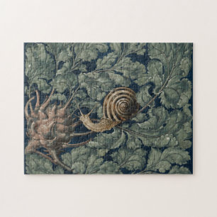 Vintage Art Nouveau Botanische Slak Antiek Legpuzzel