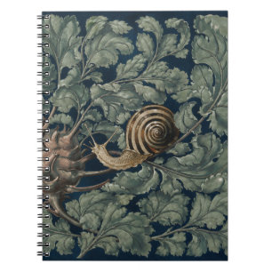 Vintage Art Nouveau botanische slak antiek Notitieboek