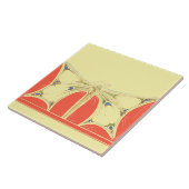 Vintage Art Nouveau Butterfly Pattern Frieze Tegeltje (Zijkant)