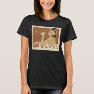 Vintage Art Nouveau Café Rajah, Dame met koffie T-shirt