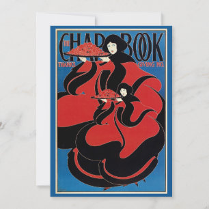 Vintage Art Nouveau Chap Book Thanksgiving Feestdagenkaart