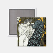 Vintage Art Nouveau, De Kus door William Bradley Magneet (Voorkant / Achterkant)