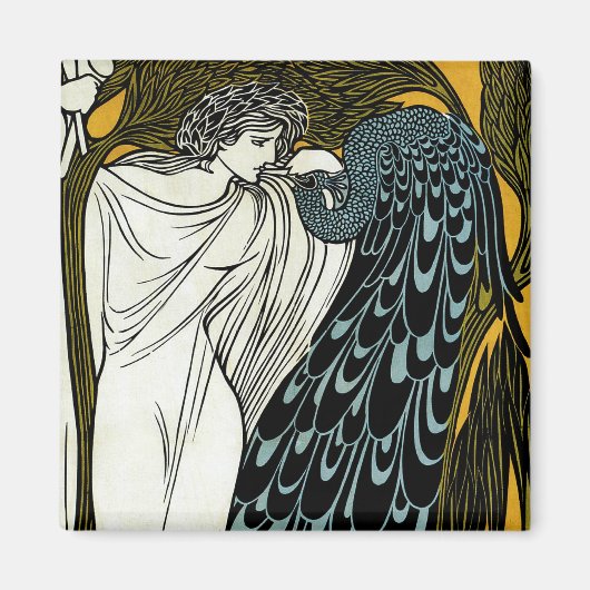 Vintage Art Nouveau, De Kus door William Bradley Magneet (Voorkant)
