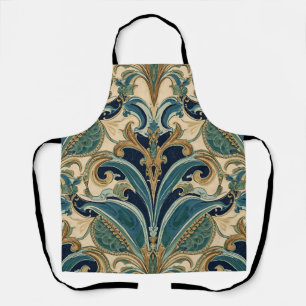 Vintage Art Nouveau Deco Majolica Bloem Craftsman Schort