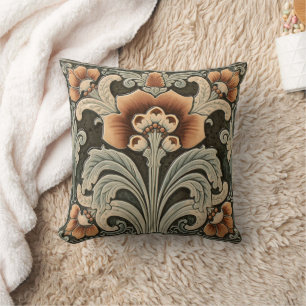 Vintage Art Nouveau Deco Majolica Bloemenkunst Amb Kussen