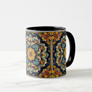 Vintage Art Nouveau Deco Majolica Bloemenkunstenaa Mok