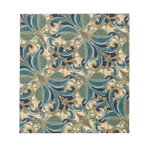 Vintage Art Nouveau Deco Majolica Bloemenkunstenaa Notitieblok