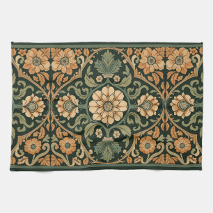Vintage Art Nouveau Deco Majolica Bloemenkunstenaa Theedoek