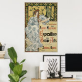 Vintage art nouveau fine arts expo poster (Thuiskantoor)