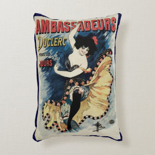 Vintage Art Nouveau Flamenco Danseres, Ambassadeur Accent Kussen