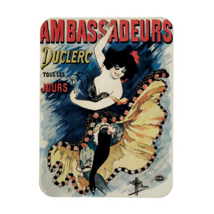 Vintage Art Nouveau Flamenco Danseres, Ambassadeur Magneet