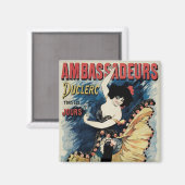 Vintage Art Nouveau flamencodanseres, Ambassadeurs Magneet (Voorkant / Achterkant)