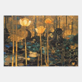 Vintage Art Nouveau Floral Inpakpapier Vel (Voorkant 2)