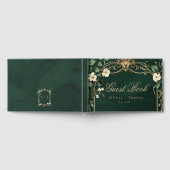 Vintage Art Nouveau Green and Gold Wedding Gastenboek (Volledig)