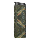 Vintage art nouveau green gold Dragonfly Thermosbeker (Geroteerd rechts)