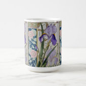 Vintage Art Nouveau Iris botanische cottagecore Koffiemok (Center)