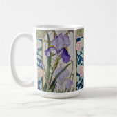 Vintage Art Nouveau Iris botanische cottagecore Koffiemok (Links)
