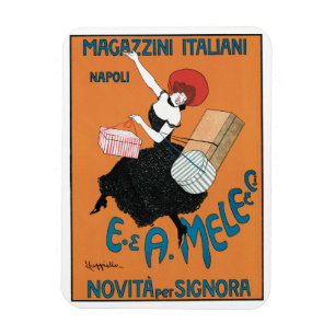 Vintage Art Nouveau Magazzini Italiani door Capiel Magneet