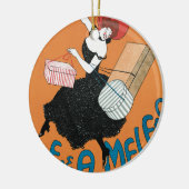 Vintage Art Nouveau Magazzini Italiani van Capiell Keramisch Ornament (Links)