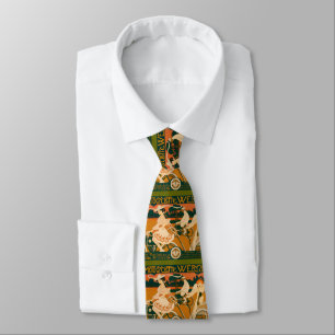 Vintage Art Nouveau-motorraceposter Stropdas