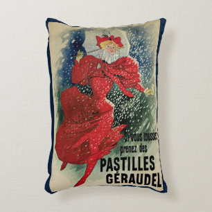 Vintage Art Nouveau Pastilles Geraudel Hoestdrankj Accent Kussen