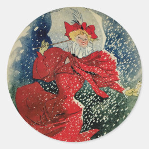Vintage Art Nouveau Pastilles Geraudel Hoestdrankj Ronde Sticker