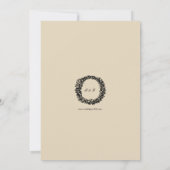 Vintage Art Nouveau Rose Vine Wedding Kaart (Achterkant)