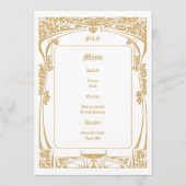 Vintage Art Nouveau Style Wedding Menu (Voorkant)