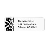 Vintage Art Nouveau Swirl Verzendlabels Etiket (Voorkant)