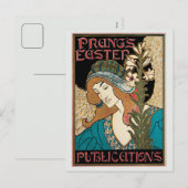 Vintage art Nouvelle Prang's Easter Feestdagenkaart (Voorkant / Achterkant)