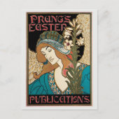 Vintage art Nouvelle Prang's Easter Feestdagenkaart (Voorkant)