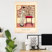 Vintage Art Noveau Mode Bord Poster (Thuiskantoor)